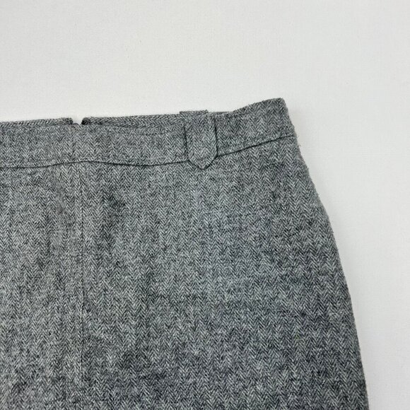 Talbots Womens Wool Blend A-Line Skirt Above Knee Gray Size 16P Zip - Picture 2 of 9